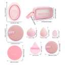 MAANGE Makeup Brush Set 49 Pcs Makeup Tool Set Premium Synthetic Foundation Powder Concealers Eye shadows Blush Makeup Brushes (Pink, 49 Piece Set)