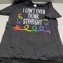 Gay Pride I Cant Even Think Straight LGBTQ Ally Men Women T-Shirt, Medium 