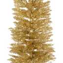 National Tree Company 7 ft Unlit Champagne Gold Tinsel Slim Artificial Christmas Tree, 640 Tips, Includes Stand
