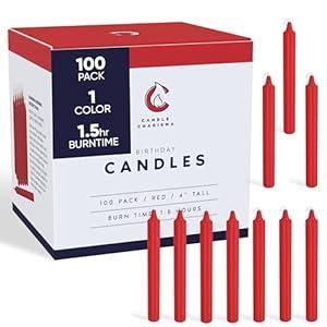 Candle Charisma 100 Green Spell Candles - 4" Unscented Paraffin Chime Candles, Smokeless & Dripless, Colored Candles, 1.5 Hours Burn Time 0.4" Thick Taper Candles for Rituals, Witchcraft and Parties