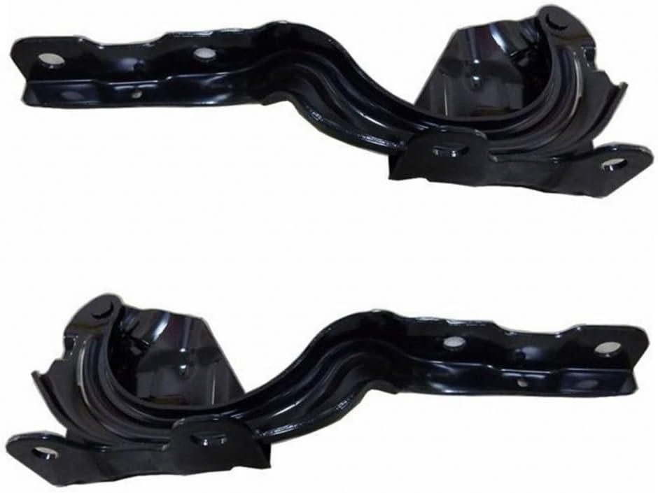 For Kia Forte 2019 2020 2021 Hood Hinge Driver and Passenger Side | Pair | Sedan | Black | Steel | Replacement For KI1236176, KI1236175 | 66910M7000, 66920M7000