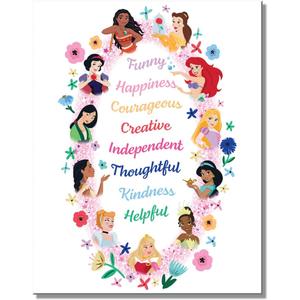 Desperate Enterprises Disney Princesses Tin Sign - Nostalgic Vintage Metal Wall Decor - Made in USA