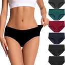Womens Underwear Cotton Soft Hipster Full Coverage Ladies Stretch Panties (Regular & Plus Size) (Large, Multicolor-6pack-04)