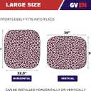 GVEN Windshield Sun Shade Car Sunshade Truck Accessories Large-Size Front Window Shades Windshield Cover Visor for Full-Size MPVs, Vans, Trucks, SUVs, Tesla (Pink Leopard, L)