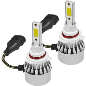 2 PCS 9005/HB3 Car LED Light Replacement, 3800LM 6000K Super Bright Waterproof C6 Fog Lighting Bulb, Plug & Play Led Headlights High and Low Beam Car Accessories (color)