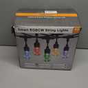 XMCOSY+ Smart Outdoor String Lights, 123Ft Patio Lights Waterproof, App Control, Compatible with Alexa, RGBCWIC Color Changing LED String Light for Outside (Black)