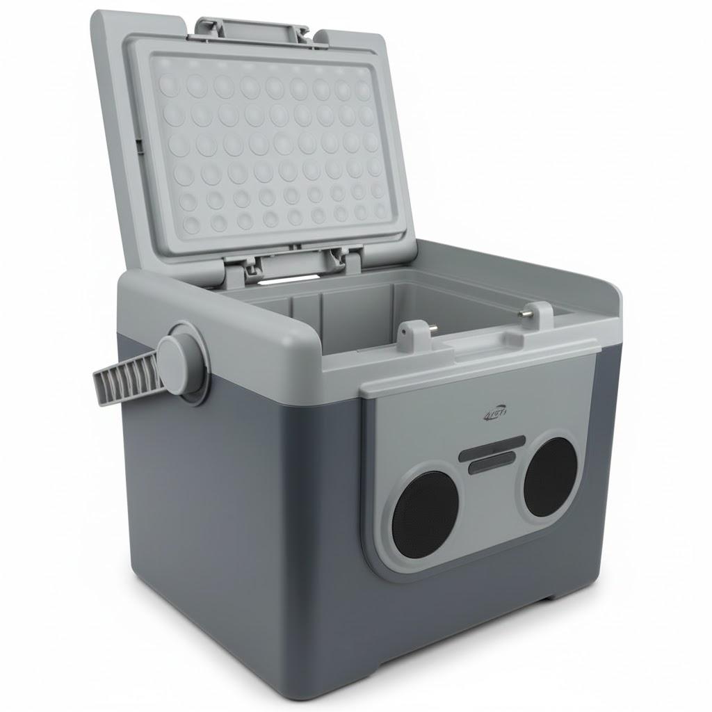Ilive Camp Cooler with Bluetooth Speaker 22 Quart，48 Hours Ice Retention, Portable Handle, Outdoor Camping Cooler for BBQs, Beach, Hiking