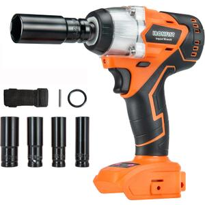 IRONFIST Impact Wrench Compatible with DEWALT 20V Batteries, Cordless Power Impact Wrench with 2 IN 1 Work Head, Electric Brushless Motor, 420Nm Torque (BATTERY NOT INCLUDE)