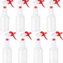 8 Pack 32 oz Plastic Spray Bottles Adjustable Empty Spray Bottles Leakproof Large Industrial Sprayer Reusable HDPE Heavy Duty Container for Cleaning Gardening Planting BBQ Household