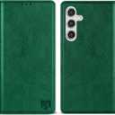 ZZXX for Samsung Galaxy A14 5G Wallet Case with [RFID Blocking] Card Slot Stand Strong Magnetic Leather Flip Fold Protective Phone Case for Samsung Galaxy A14 5G Case Wallet(Green-6.6 inch)