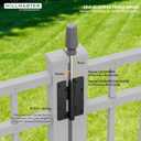 5-3/4" Self Closing Aluminum Gate Hinges for Metal Gates,Heavy Duty Fence Door Hinges for Pool Gate, Adjustable Tension Hinges for Vinyl Fence,Hinges for Indoor Outdoor,Gate Hardware,2Pack,Matte Black