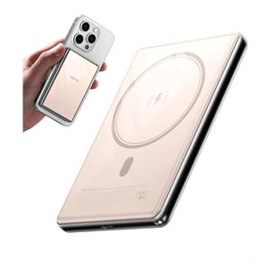 Kuulaa 10000mAh Magsafe Power Bank Ultra Slim 0.53'' Magnetic Wireless Portable Charger with USB-C Output, 20W PD Fast Charging for iPhone 16/15/14/13/12 Series, Tempered Glass Design