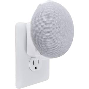 The Nest Mini Easy Genie Mount 2nd Gen 2019: The Simplest and Cleanest Outlet Wall Mount Hanger Stand for New Google Nest Mini - No Cord Wrapping Required - Designed in USA (White)