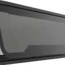 New Breathable RV Window for Rainy Days, 35" x 12" Tinted RV Window with Net Screen and Trim Ring, Fit for 2" Thickness Wall, DOT Approved, Small Opening Angle for Anti-Theft