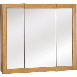 36 Inch Richland Bathroom Medicine Cabinet, Wall Mounted, Mirror, Oak Design House, 530576-NOK, 36 in. W x 30 in. H