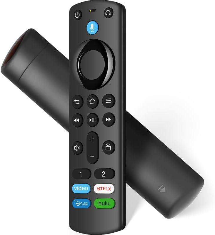 Replacement Voice Remote Control fit for Smart TVs (Stick/4K/4K Max), TV Cube, Stick HD/Lite, Smart TV 3rd Gen, and fit for All Insignia-Toshiba-Pioneer-Omni QLED Series, Not for Roku TVs