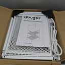 Huuger 4-Tier Bakers Rack with Reversible Power Outlet, 23.6 Inch Microwave Stand, Kitchen Coffee Bar, with Top Shelf, 6 S Hooks, White