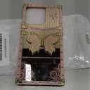 Cute Compatible with iPhone 16 Pro Case,Luxury Bling Butterfly with Foldable Stand Kickstand for Women Girls,Glossy Mirror Shockproof Protective Case for 16 Pro - 6.3(Pink)