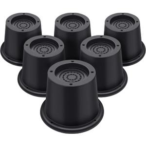 ANNKUT Round Bed Risers 2 inch Heavy DutyCircle Furniture Risers for Chair Table and Desk Legs Elevation, Bed Lifts Risers(Pack of 6 Riser,Black)