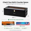 Black 18 Inch Commercial Plastic Wrap Dispenser with Cutter