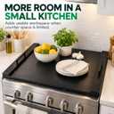 Wooden Stove Top Cover 29.5x22 with Handles for Gas Electric, Sink