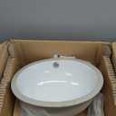 KRAUS Elavo 16.75 in. Oval Porcelain Ceramic Undermount Bathroom Sink in White with Overflow Drain, KCU-273