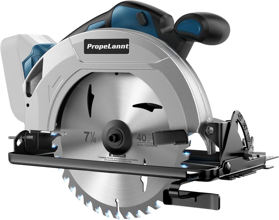 Cordless Circular Saw for Makita 18V LXT Li-ion Battery, Electric Circular Saw with 7-1/4-Inch Blade, 5000 RPM, 0-50 Degree Bevel Capability, Power Circular Saws (No Battery)