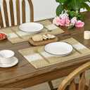 Artoid Mode Burlap Brown Farmhouse Rustic Placemats Set of 6, 12x18 Inch Seasonal Hollow Table Mats Party Kitchen Dining Decoration
