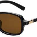 Retro Rectangle Sunglasses for Women Trendy Vintage Cool Rectangular Shades Fashion Small Square Frame