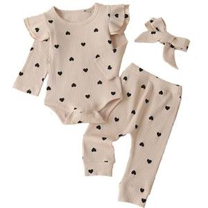 Amazon.com: Fullfamous Infant Baby Girl Clothes Outfits,Fall Winter Romper Christmas Clothing Set 0-3 months Ecru Heart: Clothing, Shoes & Jewelry
