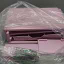 OPNICE Pink Desk Organizers and Accessories for Women, Dual Computer Monitor Stand Riser with Drawer and 2 Pen Holders, Office Desk Accessories, Workspace Desktop Organization for Office Supplies