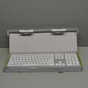 Wireless Keyboard and Mouse Combo - Full Size Slim Thin Wireless Keyboard Mouse with Numeric Keypad 2.4G Stable Connection Adjustable DPI (White & Silver)