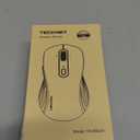 TECKNET Wireless Bluetooth Mouse, [USB + BT1 + BT2] Silent Click,4-Way Scroll Wheel Wireless Mouse for Laptop, Full-Size, 4800 DPI Computer Mice, Dual Mode for Laptop, PC, iPad, MacBook - Grey (Gun color)