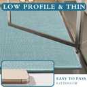 YIHOUSE Blue Bathroom Rug Sets 3 Piece, Bathroom Mat Quick Dry, Thin Bath Rug Set,Absorbent Bath Mat for Bathroom Non Slip Washable for Toilet and Floor