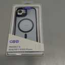 Designed for iPhone 15 Case, Compatible with Mag-Safe, Frosted Translucent Slim Case with Built-in Aluminum Alloy Lens Bracket, Military-Grade Drop Protection with Airbag Corners, Blue