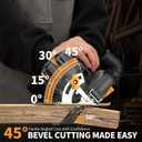JEXUGK 6-1/2" Circular Saw, Cordless Circular Saw with 2 x 6.0Ah Battery