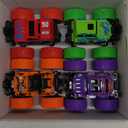 Monster Truck Toys - Friction Powered Toy Cars Push and Go Vehicles for Toddlers Kids Best Christmas Birthday Party Gift for Boys Girls Aged 3 and Above 4-Pack