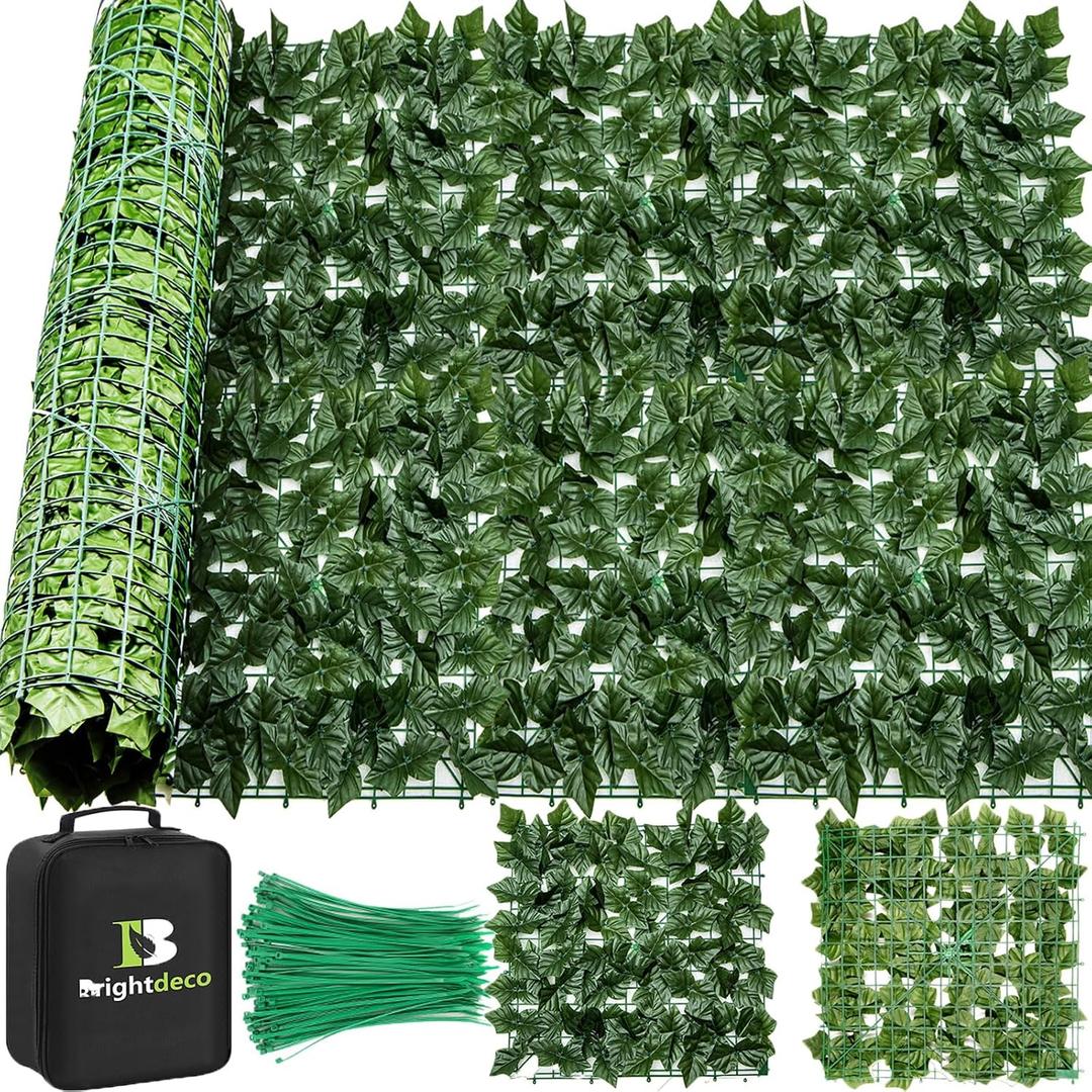 BDUSXYZ Artificial Ivy Privacy Fence Screen 40x120in Privacy Hedges Wall Faux UV-Anti Panel for Indoor Outdoor Garden Balcony Decor