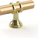 Goldenwarm 5 Pack Gold Cabinet Knobs Brushed Gold Cabinet Handles Kitchen Drawer Knobs Brushed Brass Drawer Handware Pulls Handles for Bedroom Cupboard