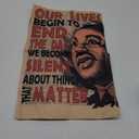 Antique Metal Sign Our Lives Begin to End The Day We Become Silent About Things That Matter Tin Sign Vintage Decoration Garage Home Garden Cafes Kitchen Wall Tin Signs 12x16 Inch