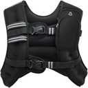 ZELUS Weighted Vest, 25lb Weight Vest with Reflective Stripe for Workout, Strength Training, Running, Fitness, Muscle Building, Weight Loss, Weightlifting