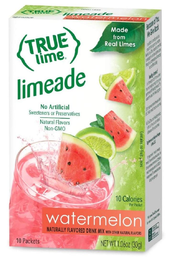 True Citrus True Lime Watermelon Aqua Fresca, 10 Count (Pack of 12) (EXP 07/22/28)