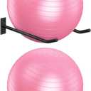 Metal Exercise Ball Holder Wall Mount(Set of 2),Black Yoga Ball Stand Holder,Stability Ball Holder for Yoga Balls in Home Gym or Studio