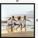 Americanflat 16x16 Picture Frame - Slim Molding - Black