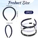 DOPESPI 3PCS Crystal Rhinestone Headband, Glliter Headbands Non Slip Rhinestone Hair Bands Crystal Sparkly Head Band Hair Accessories for Women Wedding Birthday Party