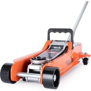 TONDA Low Profile Car Jack, 2.5 Ton (5,000 lb) Hydraulic Trolley Floor Jack for Garage, Home, Shop, Lifting Range 3.35" to 14.57", Orange