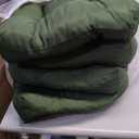 IPYNBAP Outdoor Chair Cushions Set of 4, Patio Chair Cushions with Ties, 19x19+5 Tufted Outdoor Seat Cushions, Waterproof Patio Furniture Cushions, Outdoor Dining Chair Pads, Forest Green
