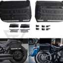 Universal Saddlebags Saddle Luggage Storage Bag Compatible with Harley Softail Dyna Street Bob Wide Super Glide FXR FXLRS Low Rider S Sportster, With Reflective Strips, 30L(7.9 Gallons)