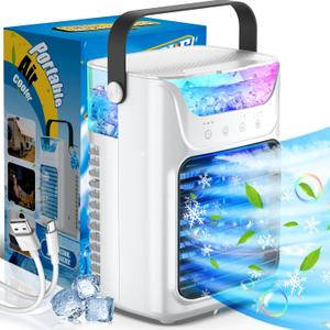 Portable Air Conditioner Cooler F16 With 3 Speeds & LED Light Eco-Friendly Design