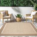 ILANGO Jute Area Rugs 8x10 for Living Room, Woven Washable Outdoor Rugs, Natural Farmhouse Indoor Rugs for High Traffice Areas, Non Slip Carpet with Rubber Backing for Bedroom Dining Table Porch